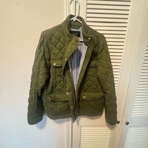 J. Crew Olive Quilted Jacket